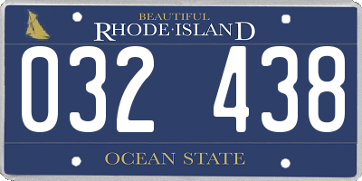 RI license plate 032438