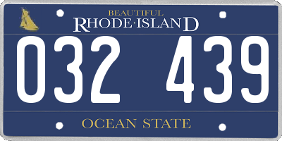RI license plate 032439