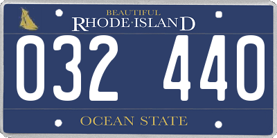 RI license plate 032440
