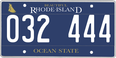 RI license plate 032444
