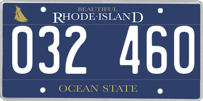 RI license plate 032460