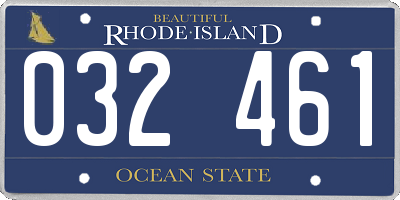 RI license plate 032461