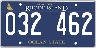 RI license plate 032462