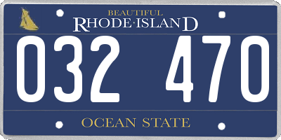RI license plate 032470