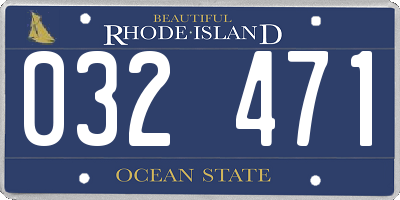 RI license plate 032471