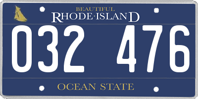 RI license plate 032476
