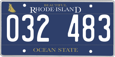 RI license plate 032483