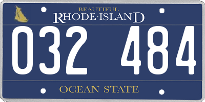 RI license plate 032484