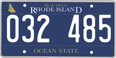 RI license plate 032485
