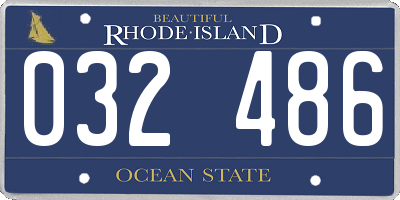 RI license plate 032486