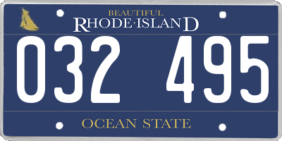 RI license plate 032495