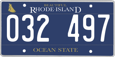 RI license plate 032497