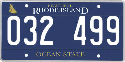 RI license plate 032499