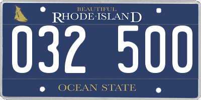 RI license plate 032500