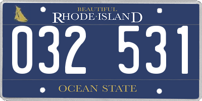 RI license plate 032531