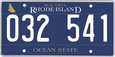 RI license plate 032541