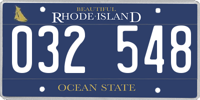 RI license plate 032548