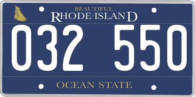 RI license plate 032550