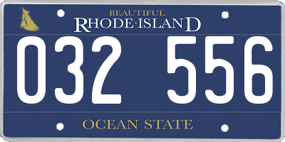 RI license plate 032556
