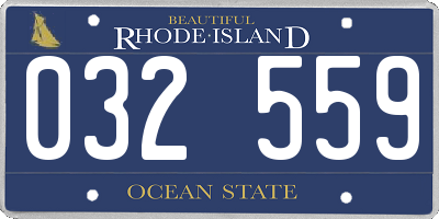 RI license plate 032559