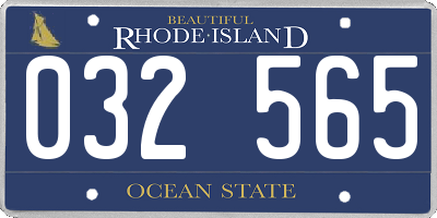 RI license plate 032565