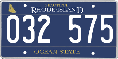 RI license plate 032575