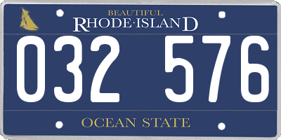RI license plate 032576