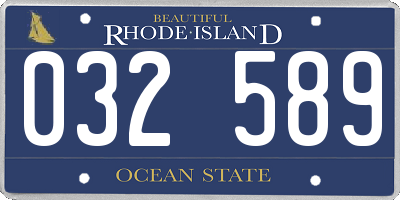 RI license plate 032589