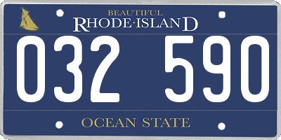 RI license plate 032590