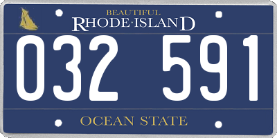 RI license plate 032591