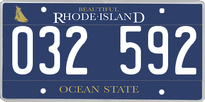 RI license plate 032592
