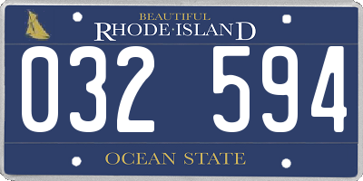 RI license plate 032594