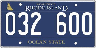 RI license plate 032600