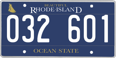 RI license plate 032601