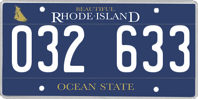 RI license plate 032633
