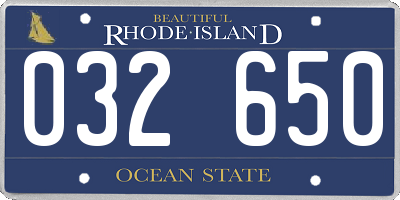 RI license plate 032650