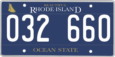 RI license plate 032660