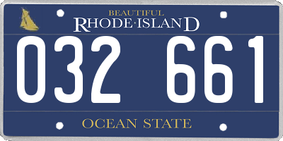 RI license plate 032661