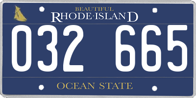 RI license plate 032665