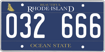 RI license plate 032666