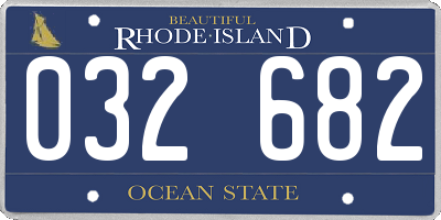RI license plate 032682