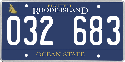 RI license plate 032683