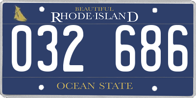 RI license plate 032686