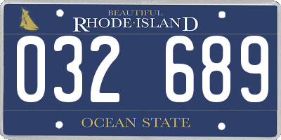 RI license plate 032689