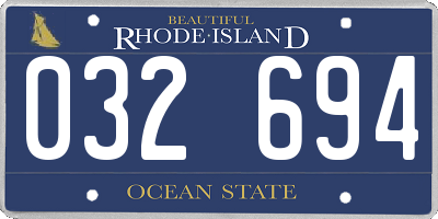 RI license plate 032694