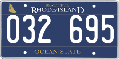 RI license plate 032695
