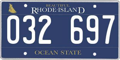 RI license plate 032697