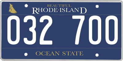 RI license plate 032700