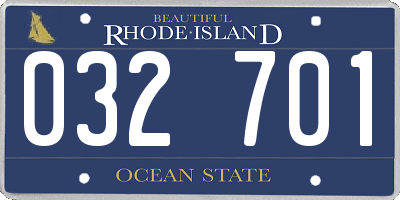 RI license plate 032701