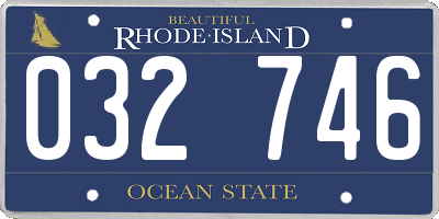 RI license plate 032746